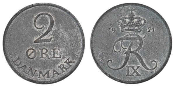 DENMARK 2 ore 1971 VF