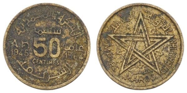 MOROCCO 50 centimes 1945 F