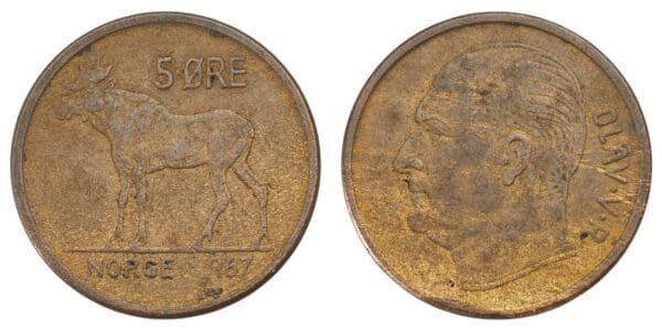 NORWAY 5 ore 1967 VF-