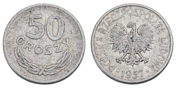 POLAND 50 groszy 1957 VF