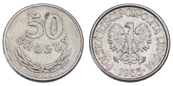 POLAND 50 groszy 1965 VF