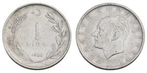 TURKEY 1 lira 1960 VF