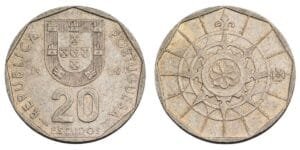 PORTUGAL 20 escudos 1989 VF