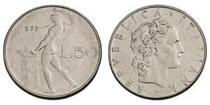 ITALY 50 lire 1977 XF