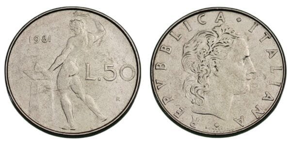 ITALY 50 lire 1981 XF