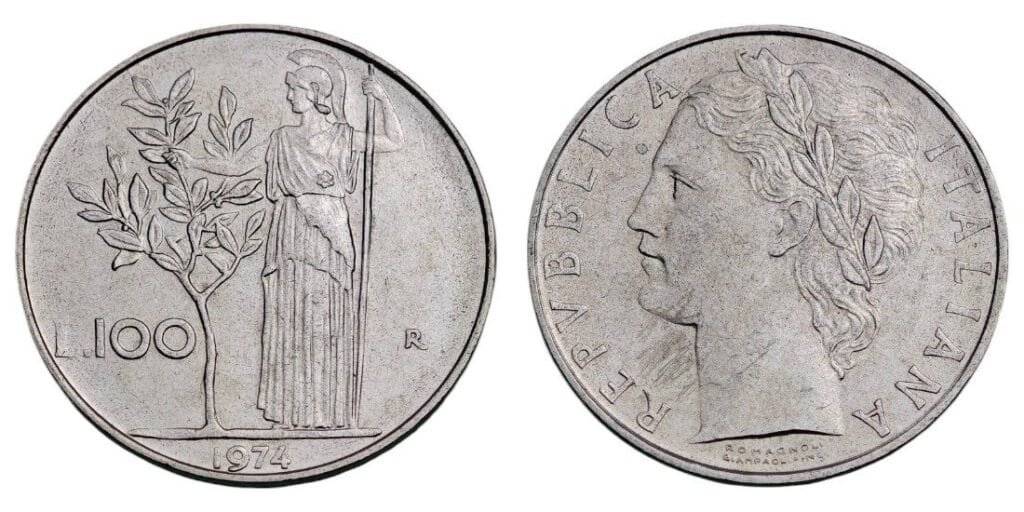 ITALIJA 100 lira 1974 XF