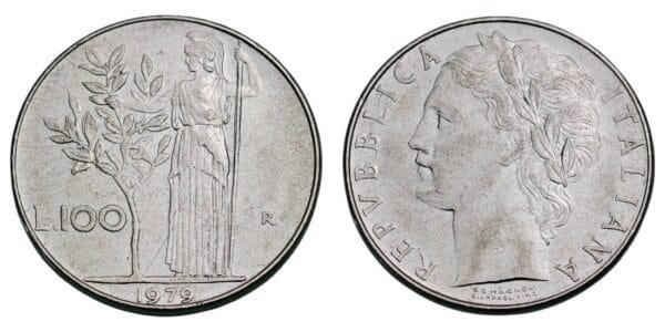 ITALY 100 lire 1979 XF