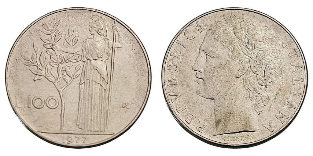 ITALODIJA 100 lira 1977 XF
