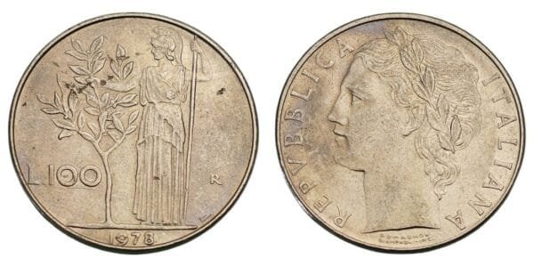 ITALY 100 lire 1978 XF