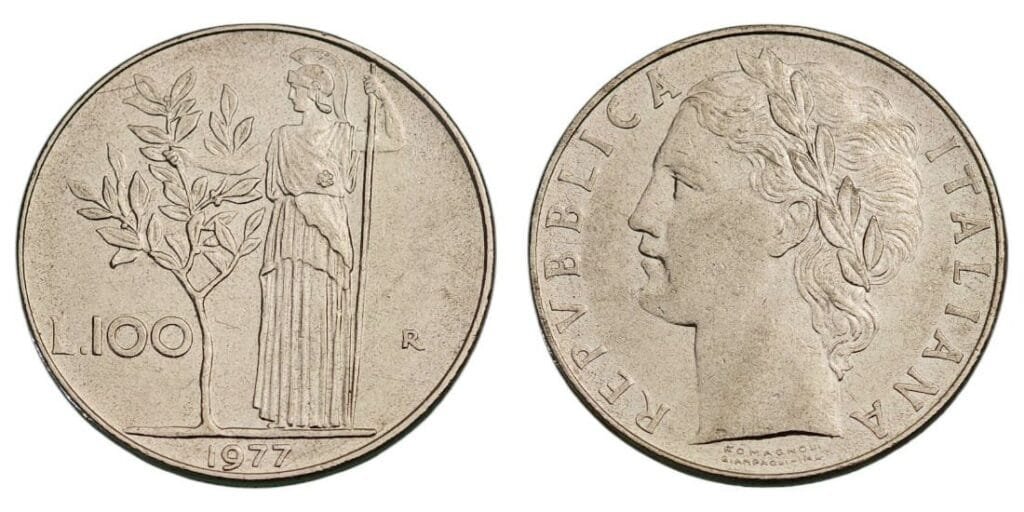 ITALODIJA 100 lira 1977 XF
