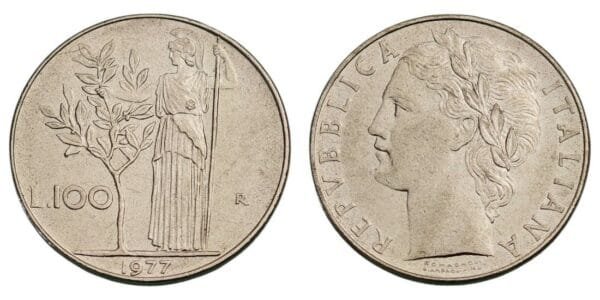 ITALY 100 lire 1977 XF