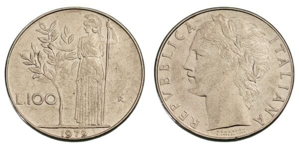 ITALY 100 lire 1979 XF