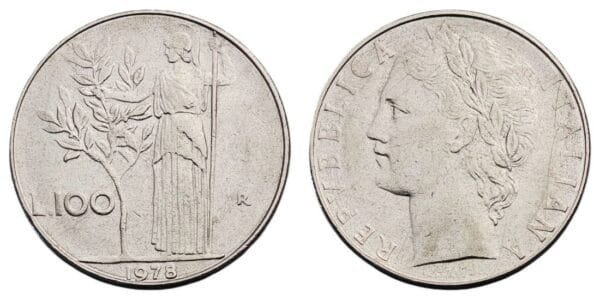 ITALY 100 lire 1978 VF