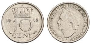 NETHERLANDS 10 cents 1948 VF