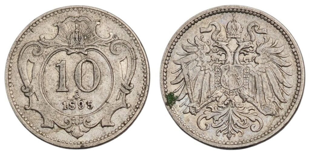 AUSTRIJA 10 helera 1895 VF
