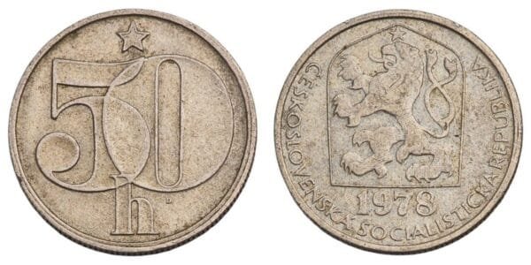 CZECHOSLOVAKIA 50 haleru 1978 VF