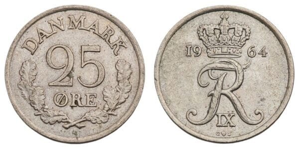 DENMARK 25 ore 1964 VF
