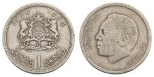 MOROCCO 1 dirham 1974 VF