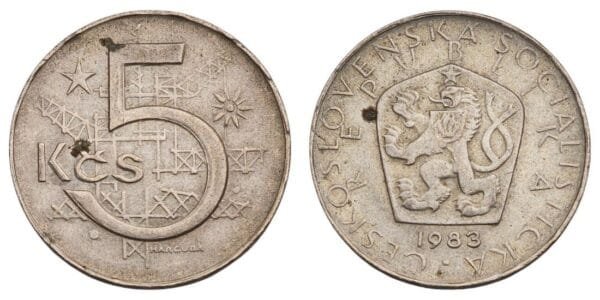 CZECHOSLOVAKIA 5 koruna 1983 VF