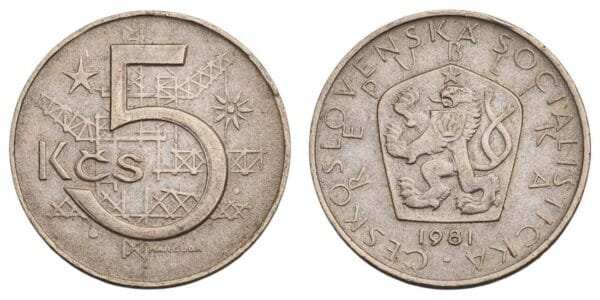 CZECHOSLOVAKIA 5 koruna 1981 VF
