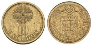 PORTUGAL 10 escudos 1988 VF