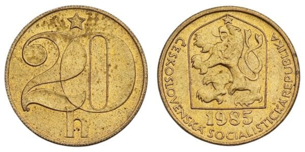 CZECHOSLOVAKIA 20 haleru 1985 XF