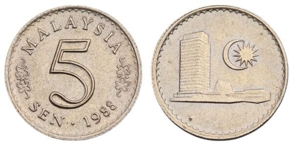 MALAYSIA 5 sen 1988 XF