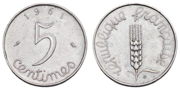 FRANCE 5 centimes 1961 XF