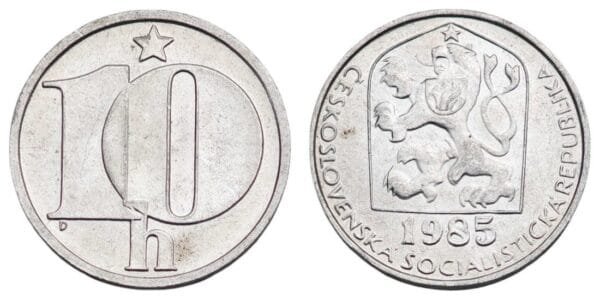 CZECHOSLOVAKIA 10 haleru 1985 XF