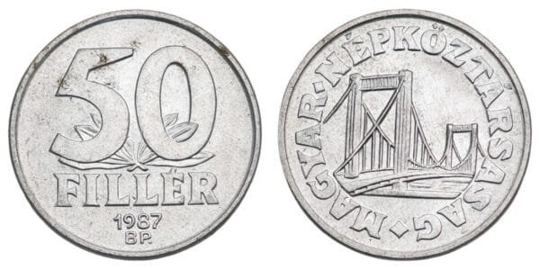 HUNGARY 50 filler 1987 XF