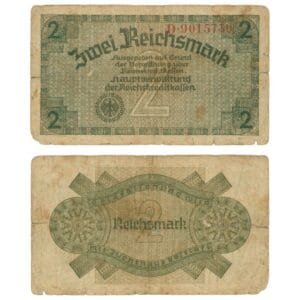 GERMANY 2 reichsmark ND(1940-1945) / 3rd Reich / Reichskreditkassenschein / F