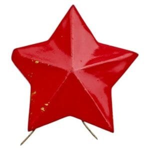 CHINA Army red star cap badge