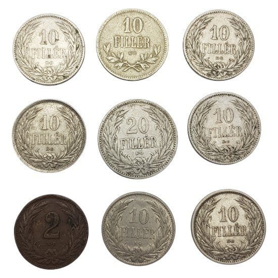 HUNGARY coins lot / 9 pcs.