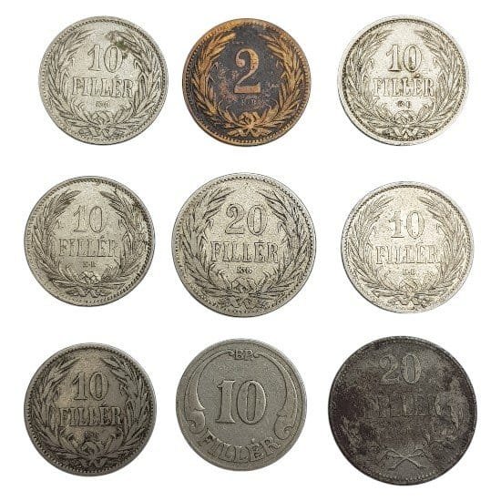 HUNGARY coins lot / 9 pcs.