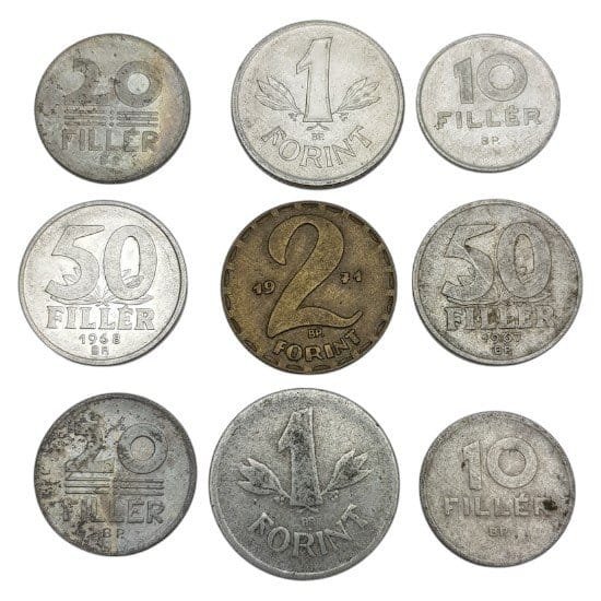 HUNGARY coins lot / 9 pcs.
