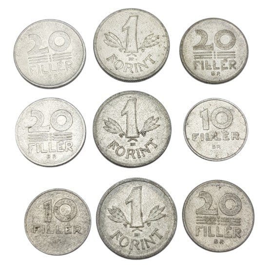 HUNGARY coins lot / 9 pcs.