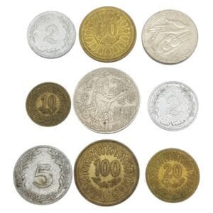 TUNISIA coins lot / 9 pcs.
