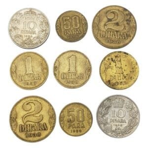 YUGOSLAVIA coins lot / 9 pcs.