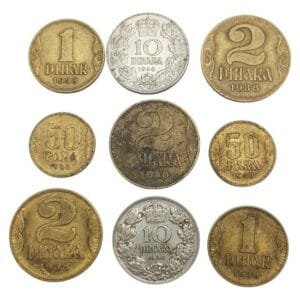 YUGOSLAVIA coins lot / 9 pcs.