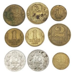 YUGOSLAVIA coins lot / 9 pcs.