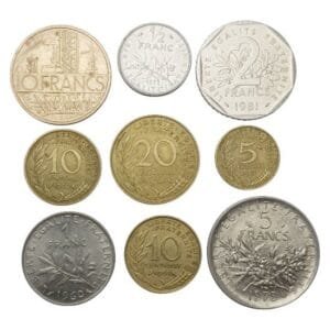 FRANCE coins lot / 9 pcs.
