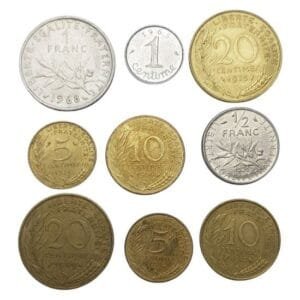 FRANCE coins lot / 9 pcs.