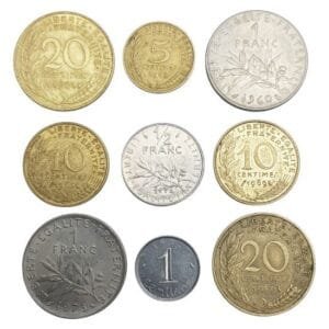 FRANCE coins lot / 9 pcs.