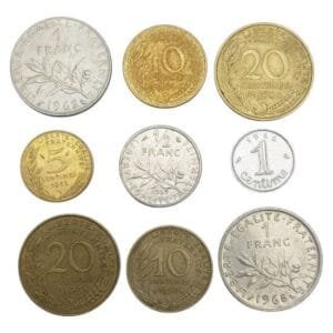 FRANCE coins lot / 9 pcs.