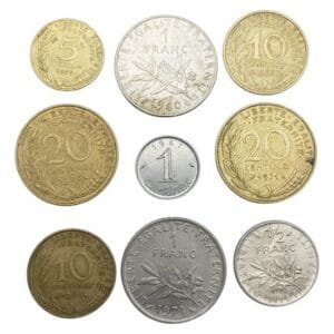 FRANCE coins lot / 9 pcs.