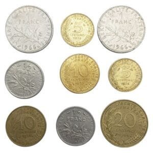 FRANCE coins lot / 9 pcs.