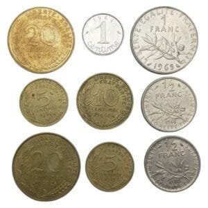 FRANCE coins lot / 9 pcs.