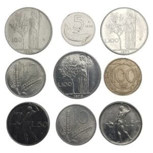ITALY coins lot / 9 pcs.
