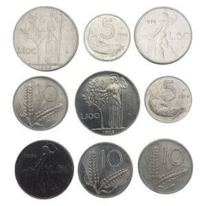 ITALY coins lot / 9 pcs.