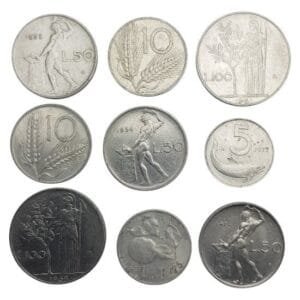 ITALY coins lot / 9 pcs.